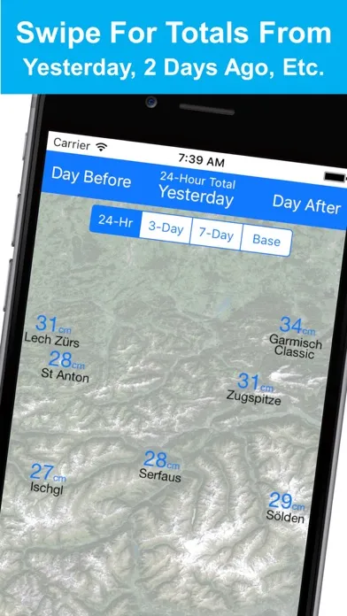 Alps Snow Map - Snow Reports 스크린샷