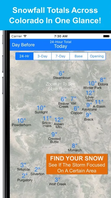 Скриншоты Colorado Snow Map & Webcams