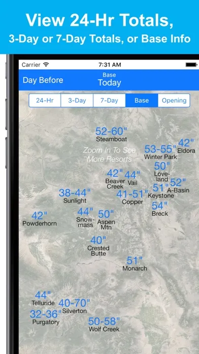 Скриншоты Colorado Snow Map & Webcams