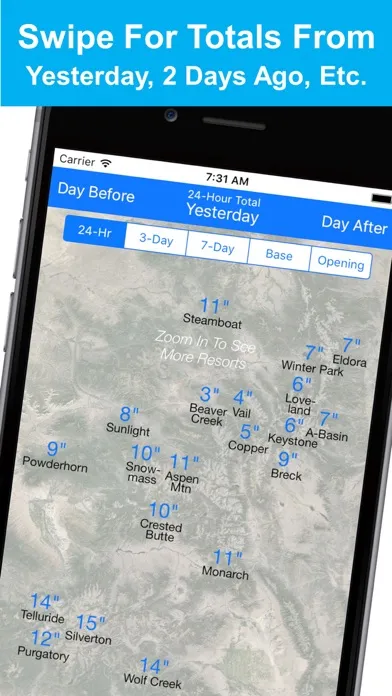 Скриншоты Colorado Snow Map & Webcams