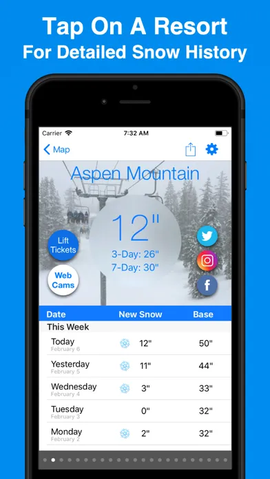 Скриншоты Colorado Snow Map & Webcams