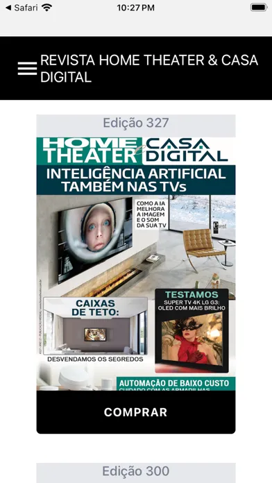 Ảnh chụp màn hình của Revista Home Theater Casa Dig