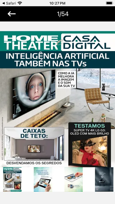 Ảnh chụp màn hình của Revista Home Theater Casa Dig