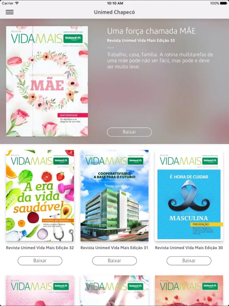 Unimed Chapecó iPad  Ekran Görüntüleri