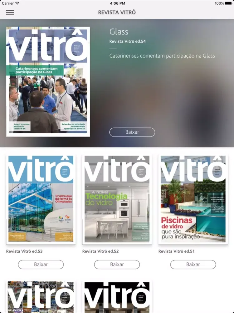 Zrzuty ekranu REVISTA VITRÔ iPad 