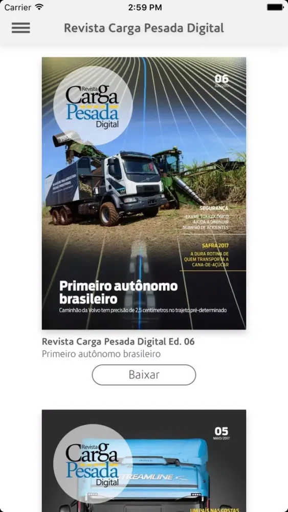 Revista Carga Pesada Digital Screenshots