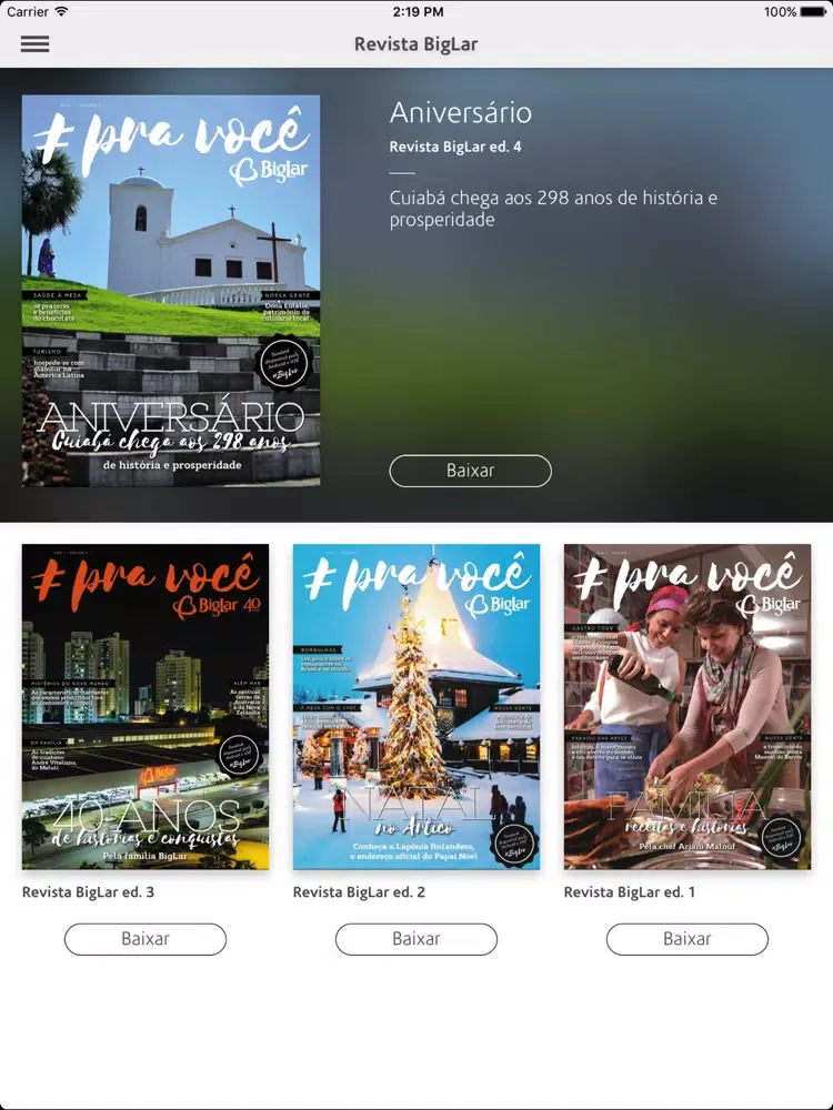 ภาพหน้าจอของ Revista BigLar iPad 