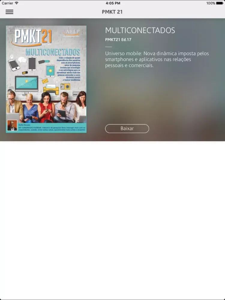 Ảnh chụp màn hình của ABEP PMKT21 iPad 