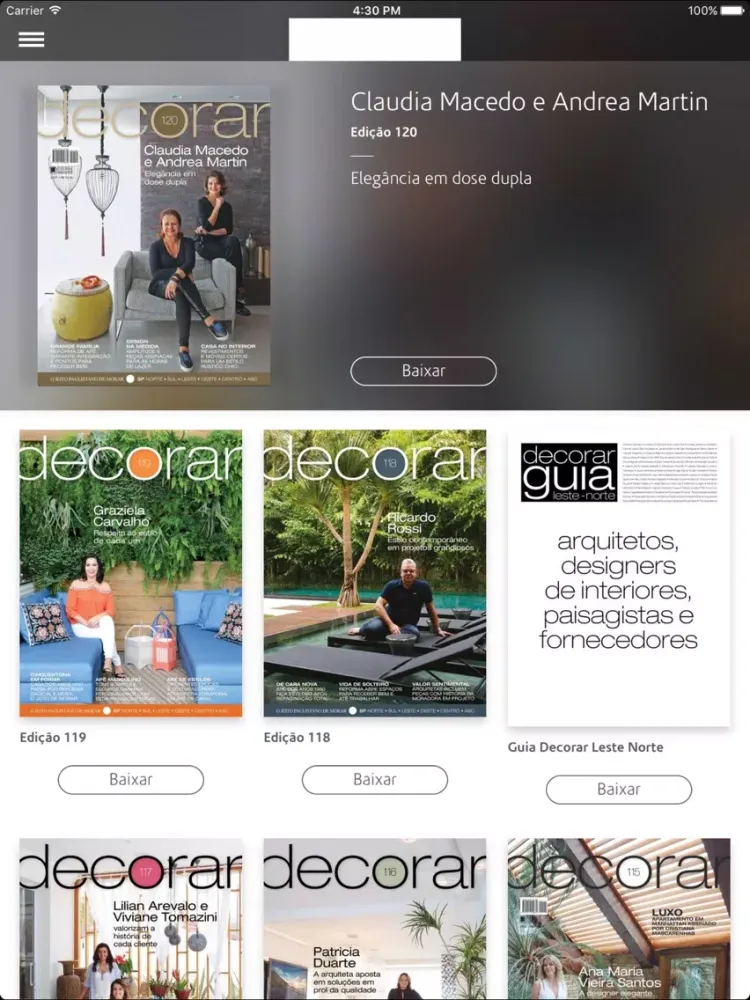 Zrzuty ekranu Revista Decorar iPad 