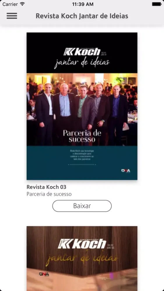 Revista Koch Jantar de Ideias スクリーンショット