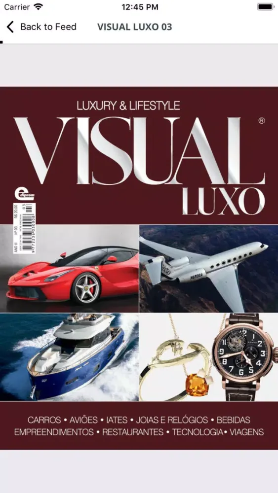 Zrzuty ekranu Revista Visual Luxo