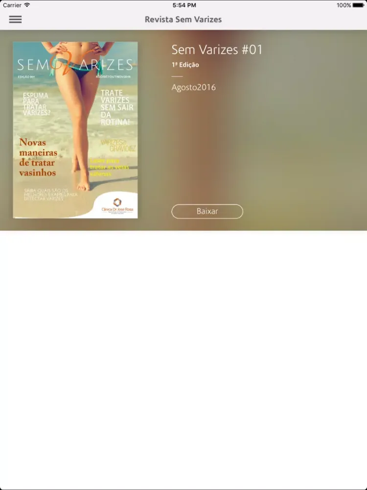 Capturas de tela do Revista Sem Varizes iPad 