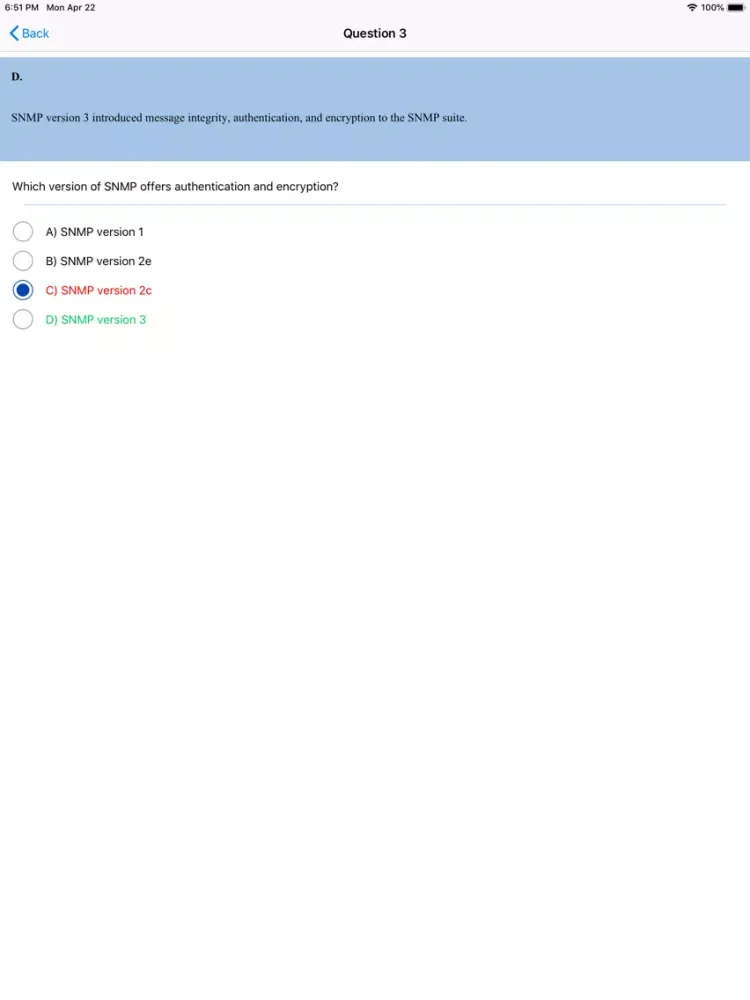Tangkapan skrin CCENT - ICND1 Exam 100-105 iPad 