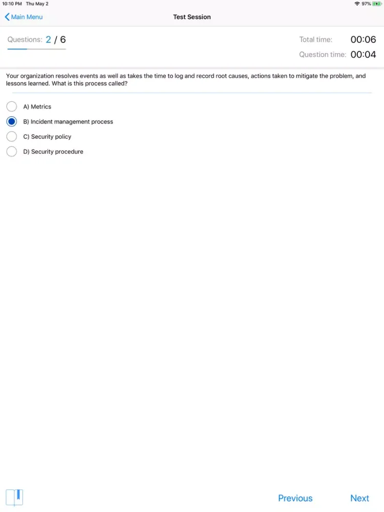 CEH v10, Exam 312-50 iPad  स्क्रीनशॉट