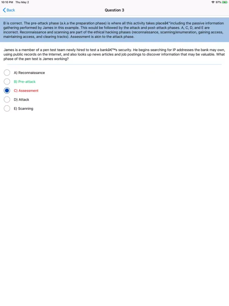 CEH v10, Exam 312-50 iPad  स्क्रीनशॉट