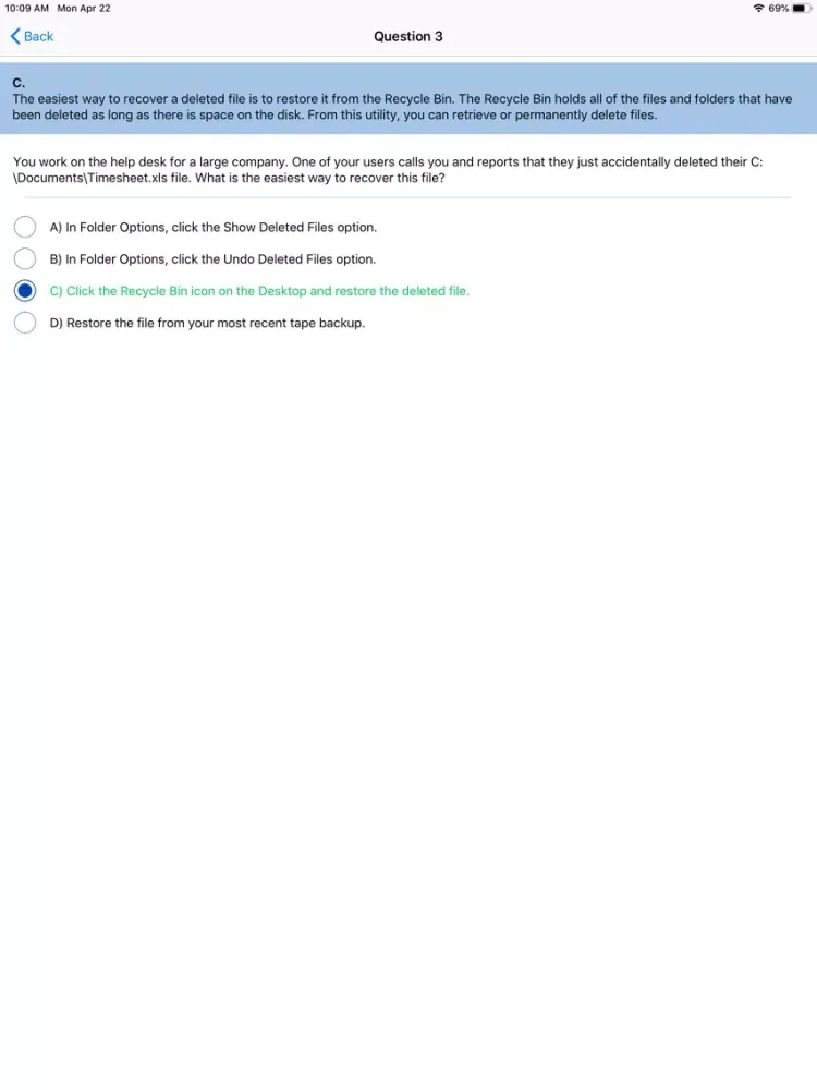 MCSA 70-698: Wind. 10 PRO iPad  Screenshots