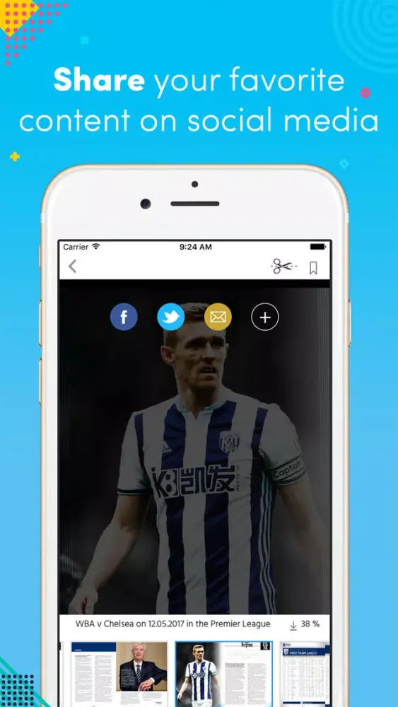 Capturas de tela do Albion News