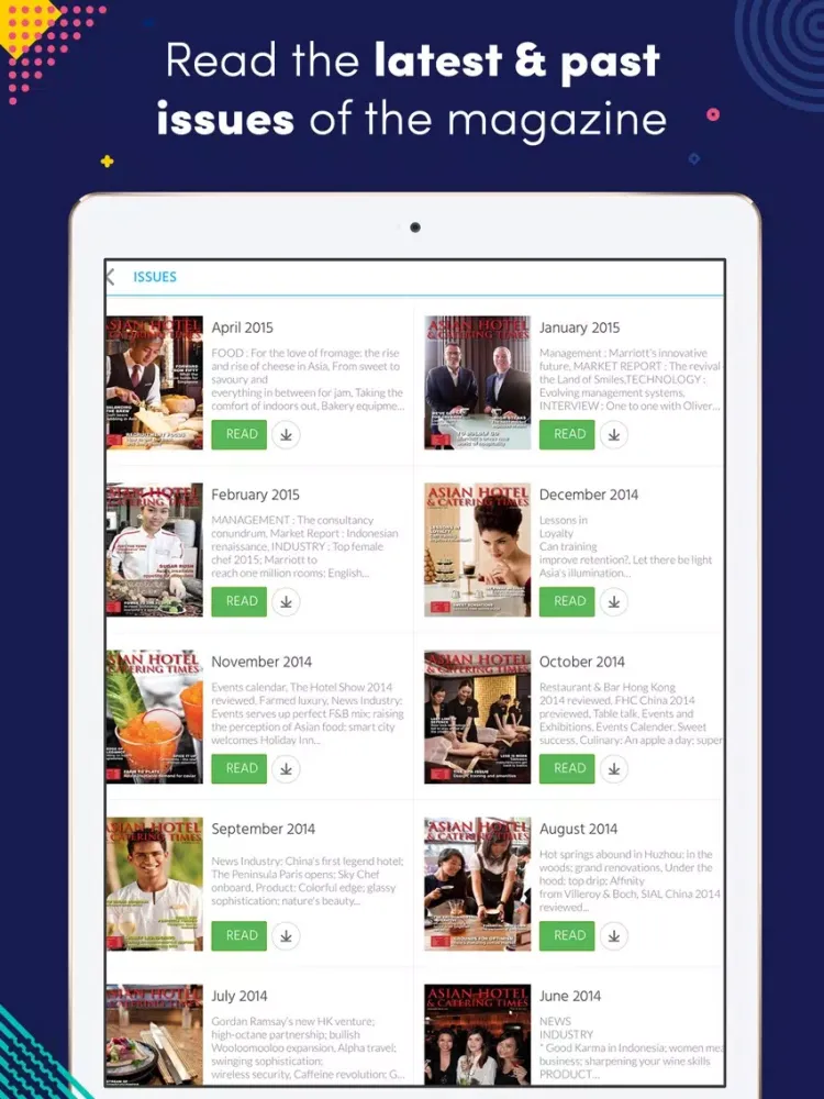 Tangkapan skrin Asian Hotel and Catering Times iPad 