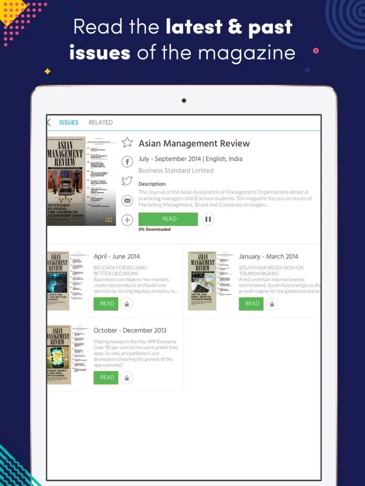Asian Management Review iPad 应用截图