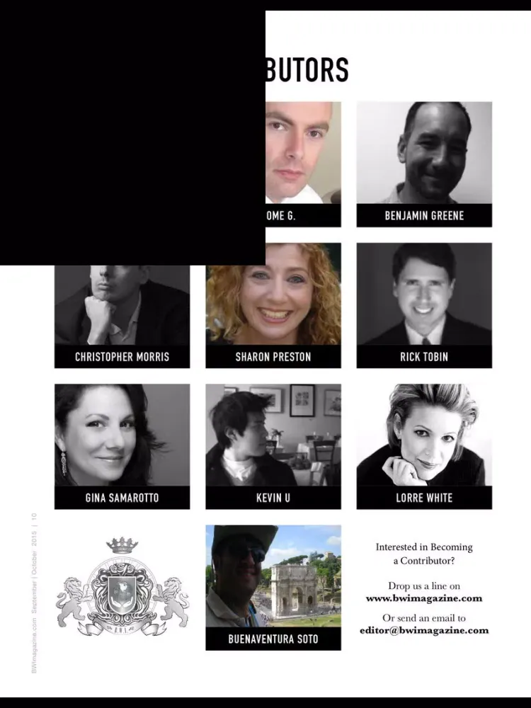 Capturas de tela do BWI Magazine iPad 