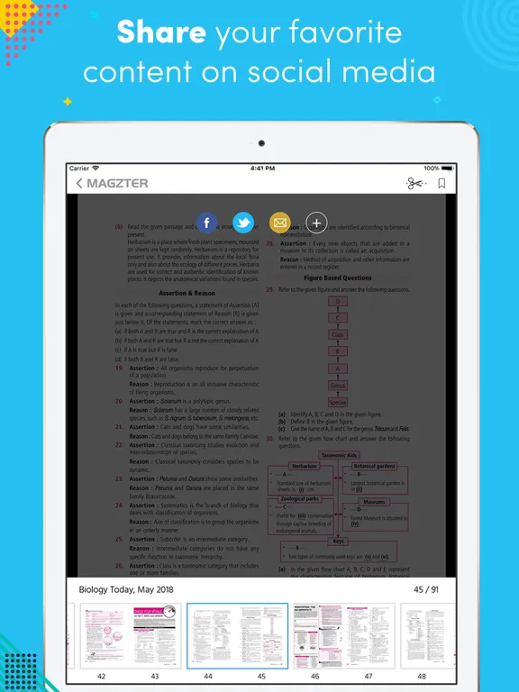 Ảnh chụp màn hình của Biology Today iPad 