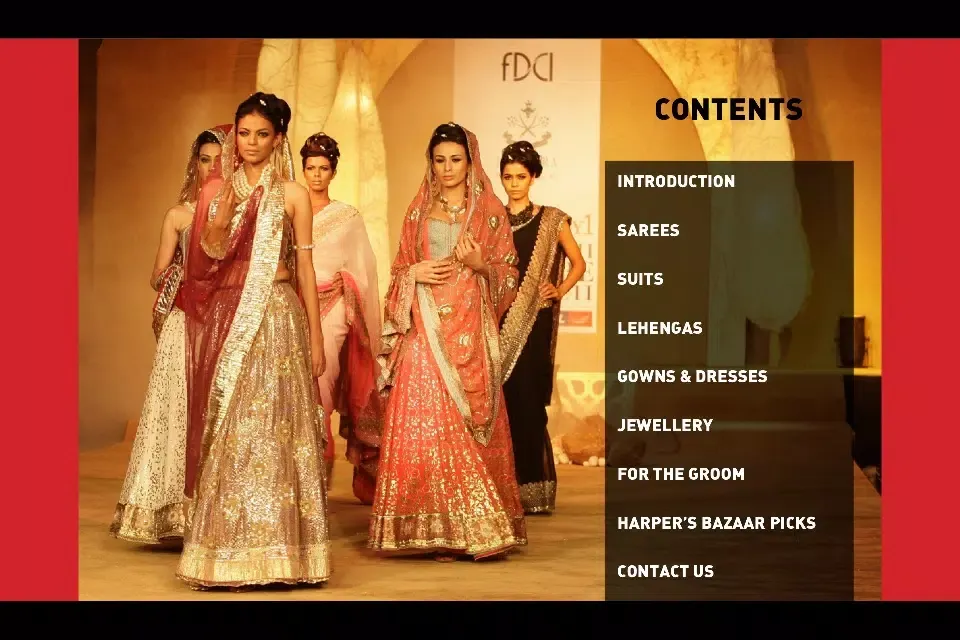 Capturas de tela do INDIAN BRIDE Look Book 2012