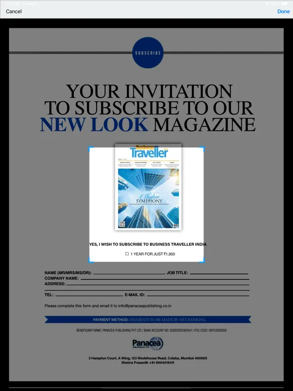 Business Traveller India iPad  स्क्रीनशॉट