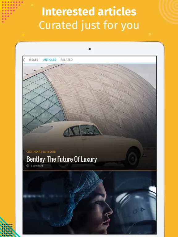 Capturas de tela do CEO Life Magazine iPad 