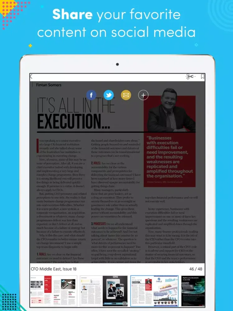 CFO Middle East iPad  Screenshots