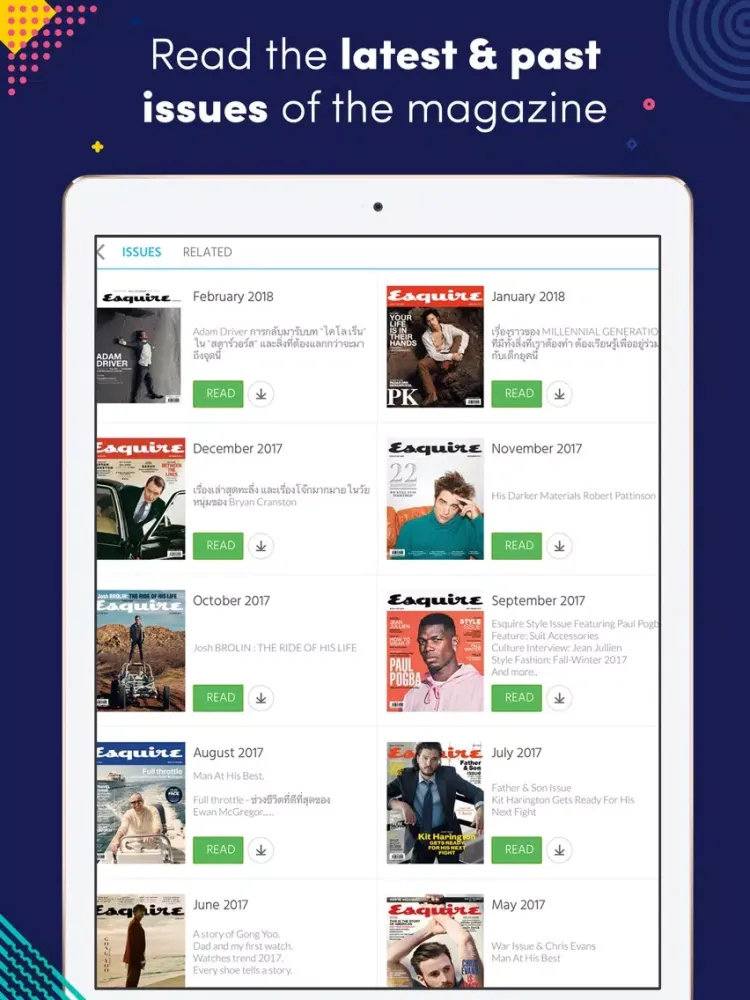 Esquire Thailand Magazine iPad  스크린샷