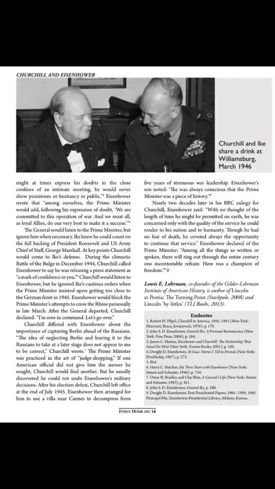 Captures d'écran de Finest Hour Magazine