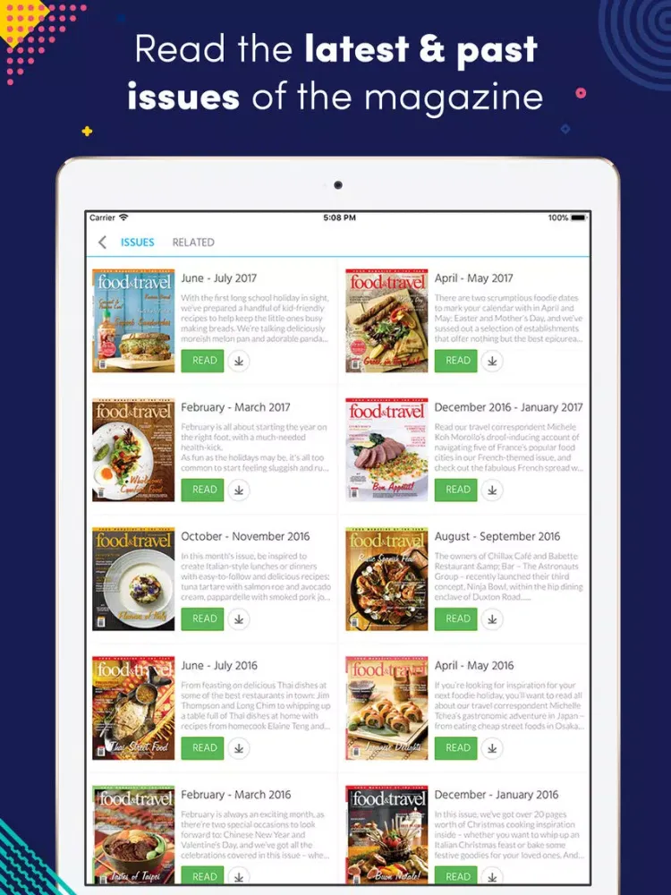 Food & Travel Singapore iPad  স্ক্রিনশট
