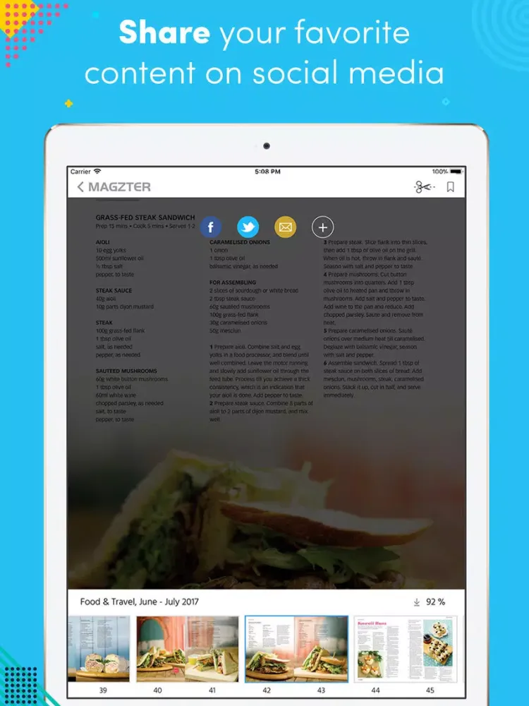 Food & Travel Singapore iPad  স্ক্রিনশট