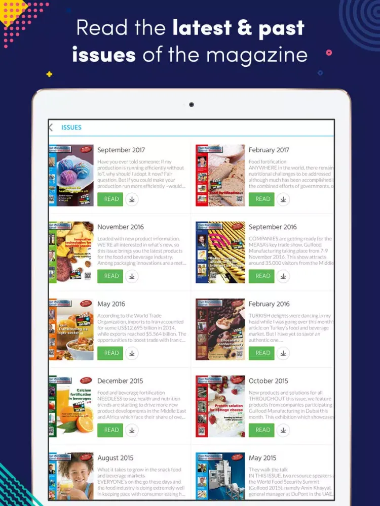 Food Manufacturing Journal - Middle East & Africa Magazine iPad  Screenshots