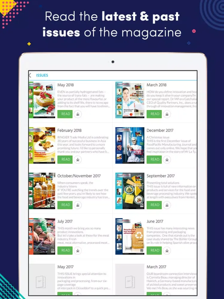 FoodPacific Manufacturing Journal magazine iPad  Ekran Görüntüleri