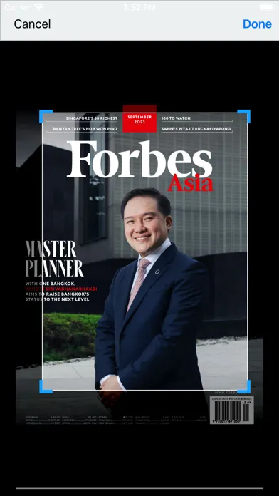 Capturas de tela do Forbes Asia