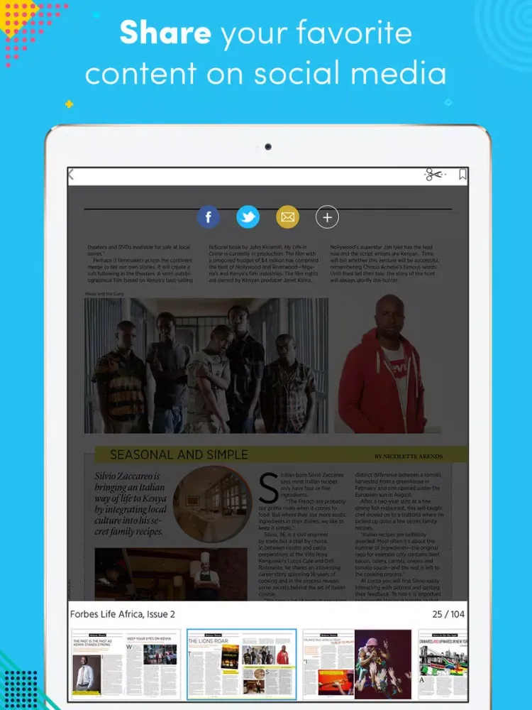 Zrzuty ekranu Forbes Life Africa iPad 