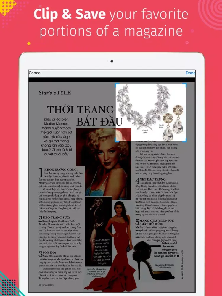 Tangkapan skrin Her World VN iPad 