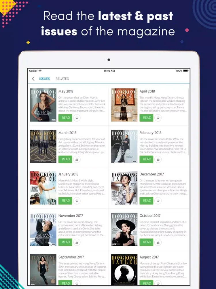 Captures d'écran de Hong Kong Tatler Society iPad 
