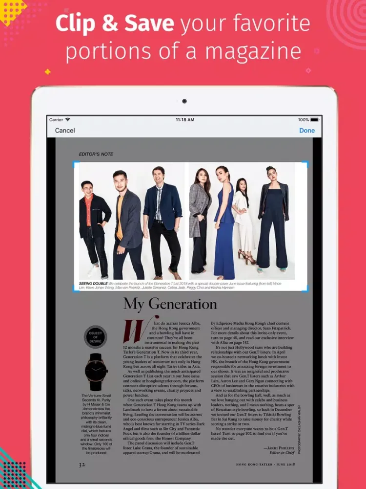 Captures d'écran de Hong Kong Tatler Society iPad 