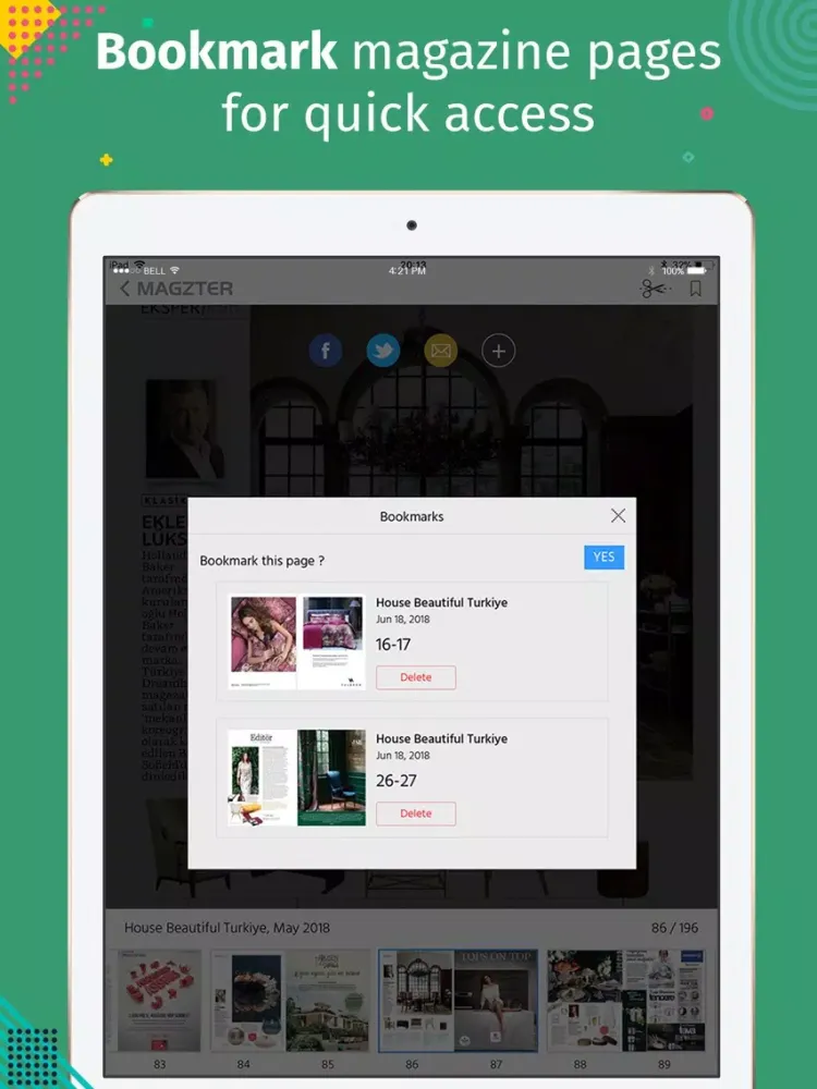 Capturas de tela do House Beautiful Turkiye iPad 