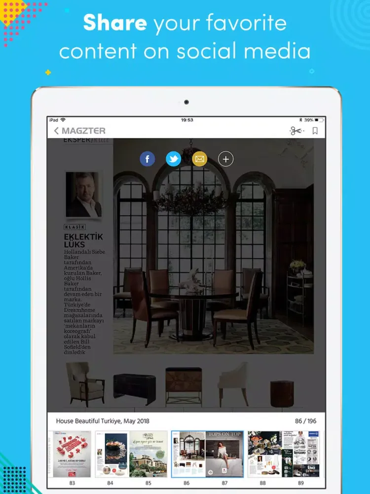 Capturas de tela do House Beautiful Turkiye iPad 