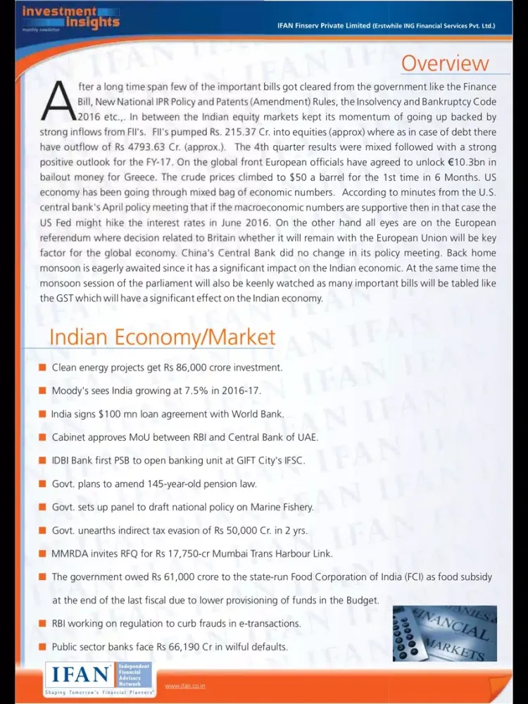 Capturas de tela do IFAN Investment Insights iPad 