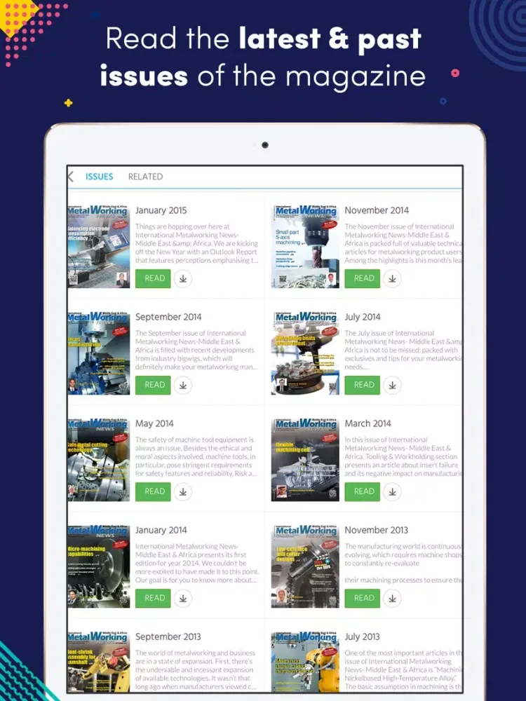 Capturas de pantalla de International Metalworking News - Middle East & Af iPad 