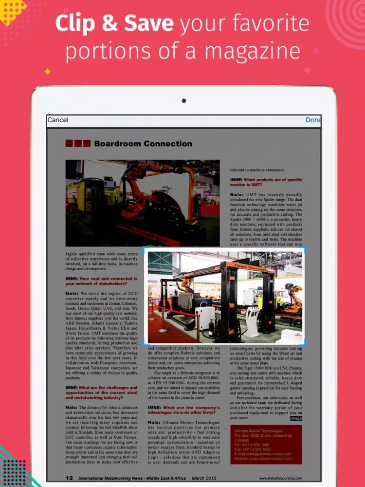 Capturas de pantalla de International Metalworking News - Middle East & Af iPad 