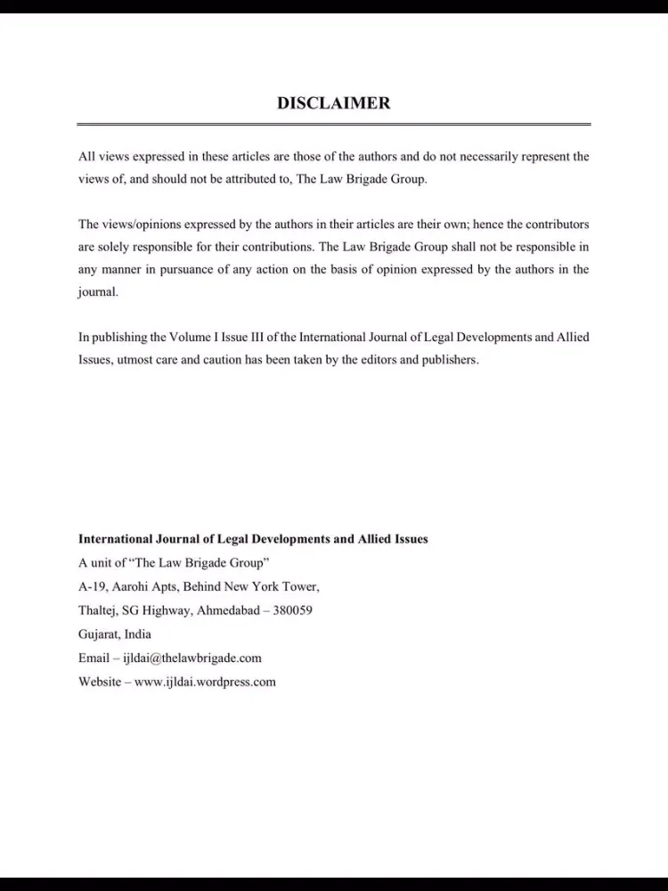 International Journal of Legal Developments And Allied Issues iPad  Screenshots