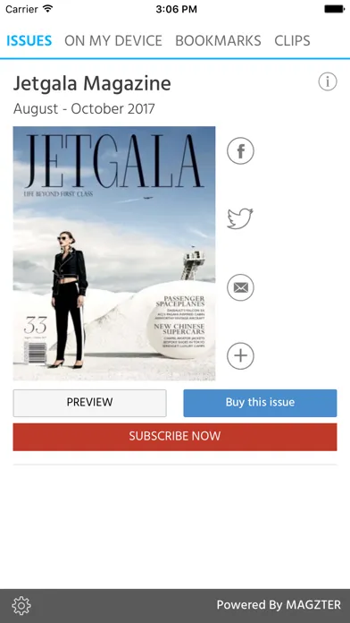Jetgala Magazine Screenshots