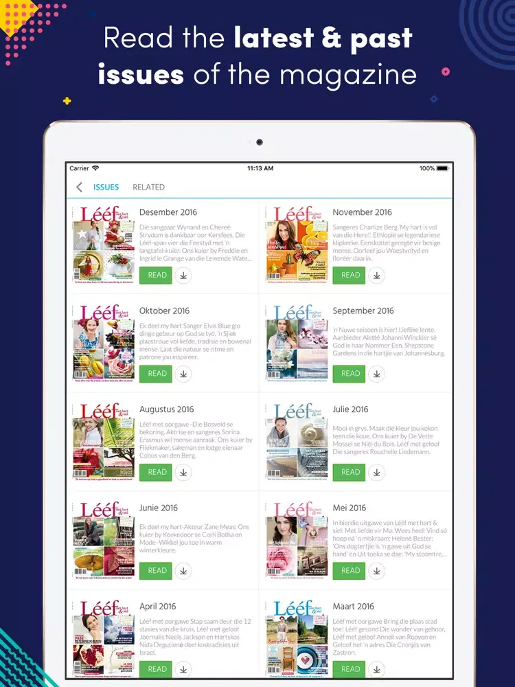 Zrzuty ekranu Leef met hart en siel iPad 