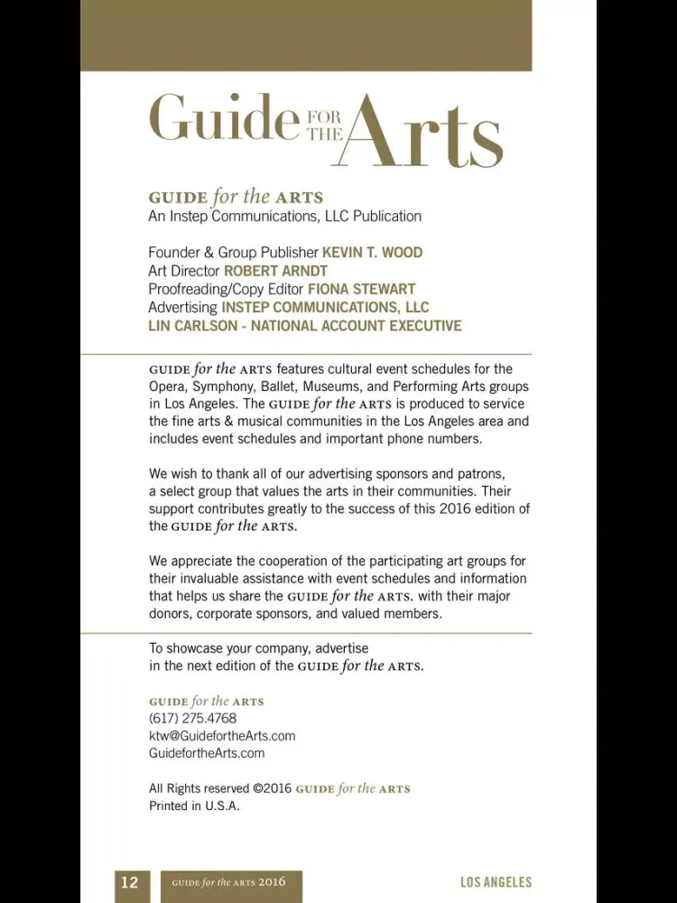 تصاویر Los Angeles-Guide for the Arts iPad 