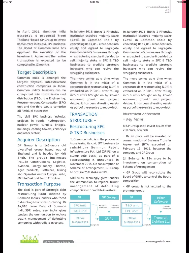 Capturas de pantalla de M & A Critique iPad 